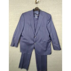 Daniel Cremieux 48L Navy‎ Pinstripe Loro Piana Wool Suit Made Canada Jacket